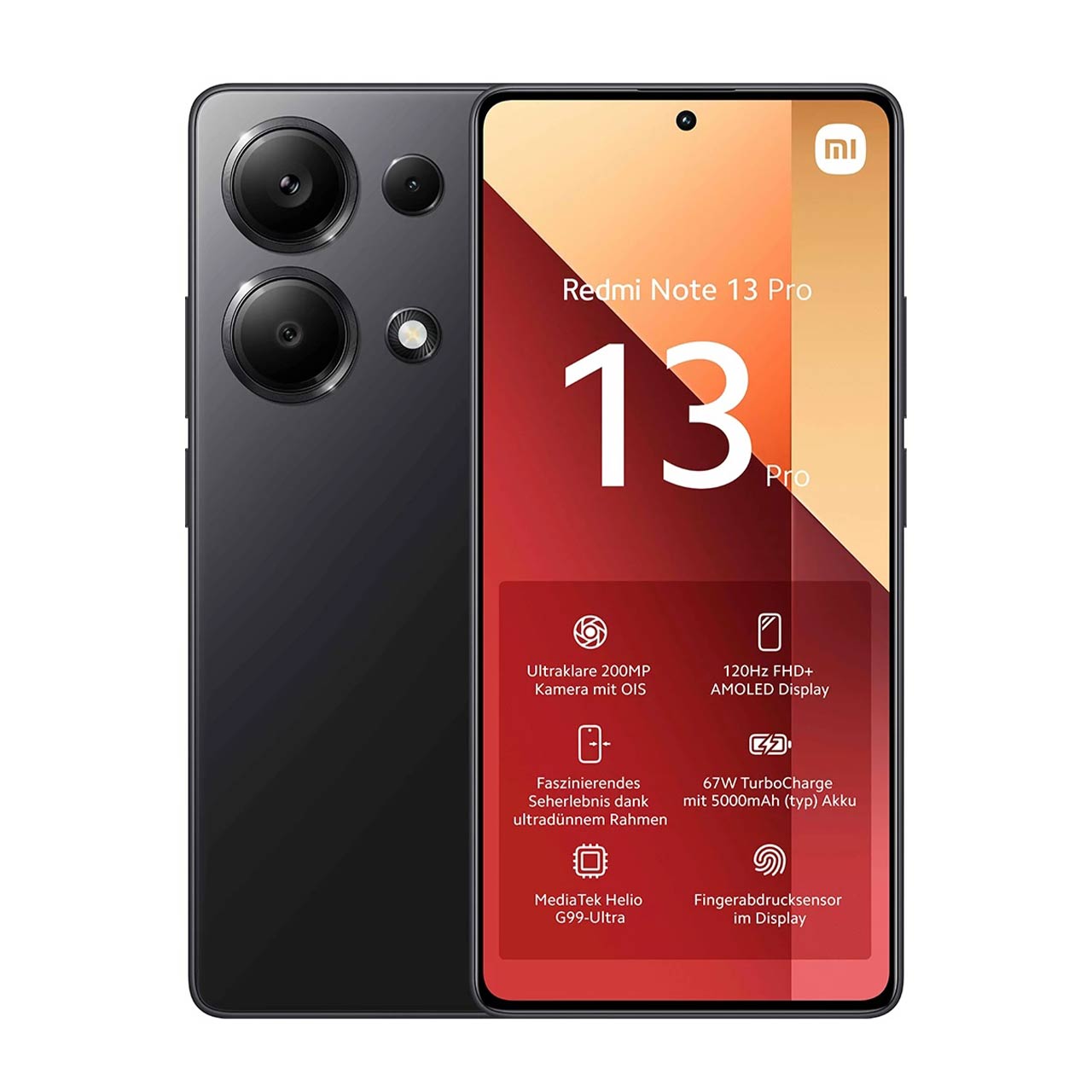 تصویر  گوشی موبایل شیائومی مدل Redmi Note 13 Pro 4G دو سیم کارت ظرفیت 256 گیگابایت و رم 8 گیگابایت-مشکی